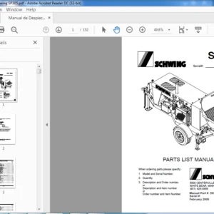 Schwing SP 305 Parts list Manual - PDF DOWNLOAD