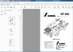 Schwing SP 500 Parts List Manual - PDF DOWNLOAD