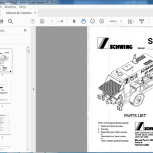 Schwing SP 500 Parts List Manual - PDF DOWNLOAD