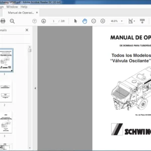 Schwing SP500 Manual de Operacion  - PDF DOWNLOAD