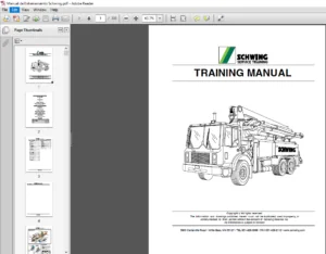 Schwing Service Training Manual - PDF DOWNLOAD