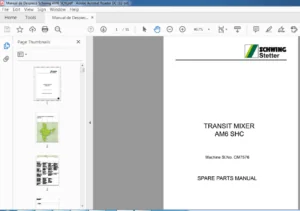 Schwing Stetter Transit Mixer AM6 SHC Spare Parts Manual - PDF DOWNLOAD