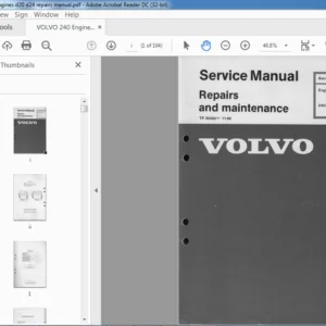 Volvo D20 D24 Engine Repairs & Maintenance Service Manual - PDF DOWNLOAD