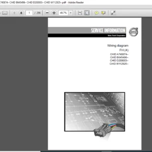 Volvo FH(4) CHID A740874– CHID B645496– CHID D200003– CHID W112925– Wiring Diagram Manual - PDF DOWNLOAD