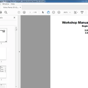 Volvo Penta 3.0GS-A B C 3.0GL-A B C Engine Workshop Manual - PDF DOWNLOAD