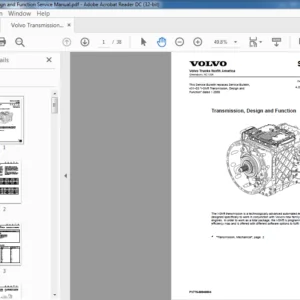Volvo Transmission, Design and Function Service Manual - PDF DOWNLOAD