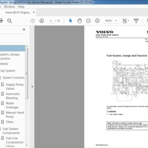 Volvo В13F Engines Fuel System, Design and Function Service Manual - PDF DOWNLOAD