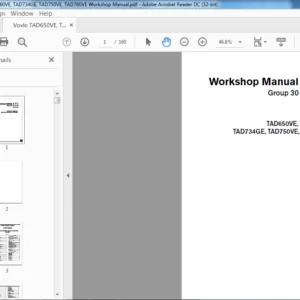 Vovlo TAD650VE, TAD660VE, TAD734GE, TAD750VE, TAD760VE Workshop Manual - PDF DOWNLOAD
