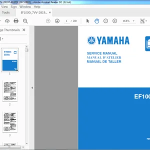 Yamaha EF1000iS Motor Service Repair Manual - PDF DOWNLOAD