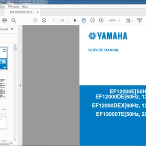 Yamaha EF12000E(50Hz, 220V) EF13000TE(50Hz, 220 380v) Service Manual - PDF DOWNLOAD