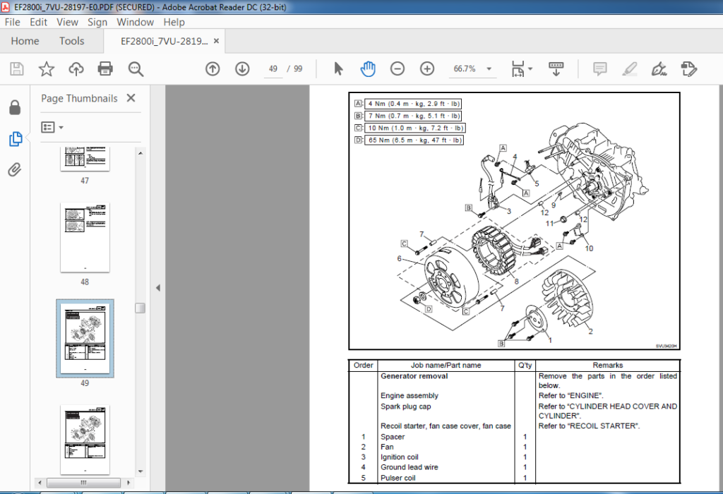 Yamaha Ef2800i Service Repair Manual - Pdf Download - Heydownloads 