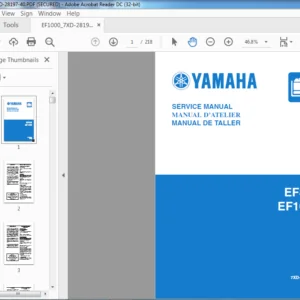 Yamaha EF800 EF1000 Motor Service Repair Manual - PDF DOWNLOAD