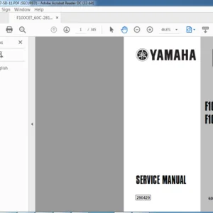 Yamaha F100B F100C Outboard Service Manual - PDF DOWNLOAD