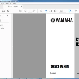 Yamaha F225A FL225A Outboard Service Manual - PDF DOWNLOAD