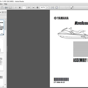 Yamaha GP1200R Waverunner Assembly Manual - PDF DOWNLOAD