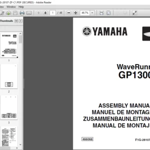 Yamaha GP1300R Waverunner Assembly Manual - PDF DOWNLOAD