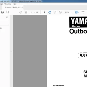 Yamaha Marine 9.9V 15V Outboard Service Manual - PDF DOWNLOAD