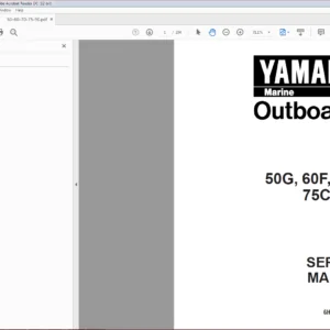 Yamaha Marine Outboard 50G 60F 70B 75c 90A Service Manual - PDF DOWNLOAD