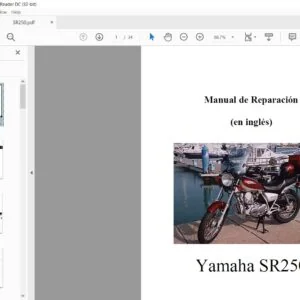 Yamaha SR250 Manual de Reparación - PDF DOWNLOAD