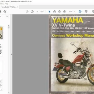 Yamaha XV V TWINS Owners Workshop Manual - PDF DOWNLOAD