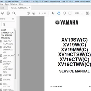 Yamaha XV19SW(C) XV19W(c) XV19MW(C) XV19CTSW(S) XV19CTW(c) XV19CTMW(C) Service Manual - PDF DOWNLOAD