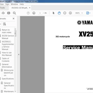 Yamaha XV250 Motorcycle Service Manual - PDF DOWNLOAD