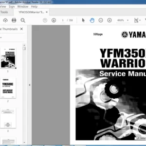 Yamaha YFM350X Warrior Service Manual - PDF DOWNLOAD