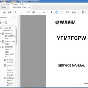 Yamaha YFM7FGPW Service Repair Manual - PDF DOWNLOAD