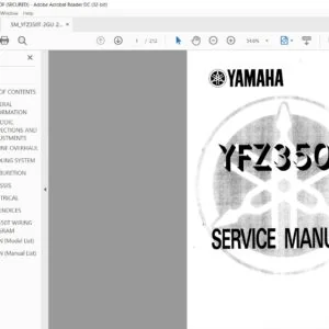 Yamaha YFZ350T Service Manual - PDF DOWNLOAD