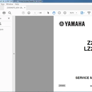 Yamaha Z250 LZ250D Outboard Service Manual - PDF DOWNLOAD