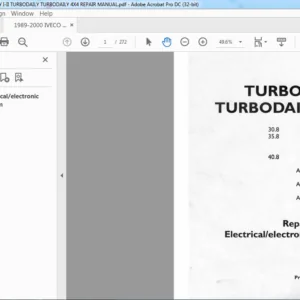 1989-2000 Iveco Daily TurboDaily TurboDaily 4X4 Repair Manual - PDF DOWNLOAD
