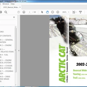 2002-2003 ARCTIC CAT 4- STROKE SNOWNMOBILE SERVICE MANUAL - PDF DOWNLOAD