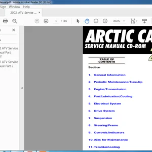 2002 ARCTIC CAT ATV SERVICE MANUAL - PDF DOWNLOAD
