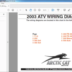 2003 ARCTIC CAT ATV DIAGRAMS SERVICE MANUAL - PDF DOWNLOAD