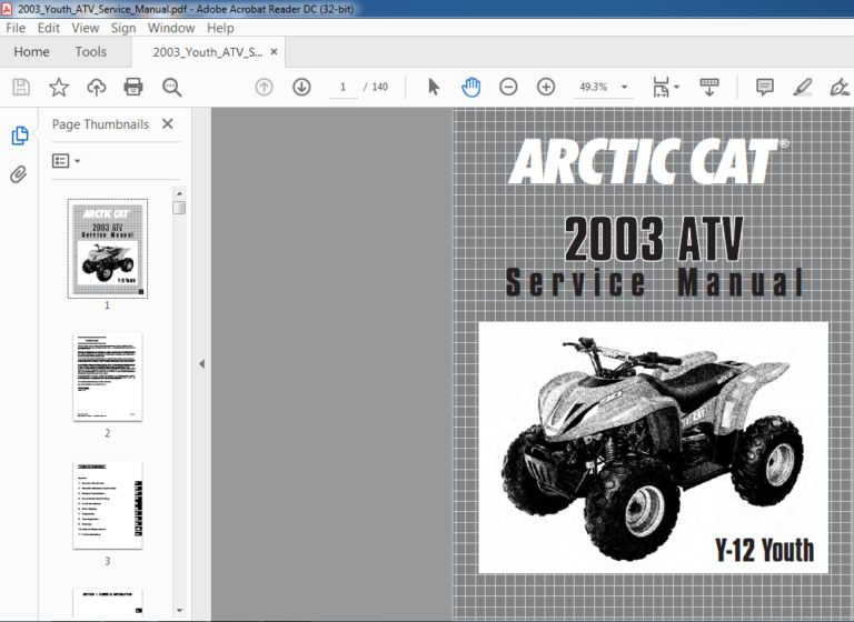 free arctic cat atv repair manual free download