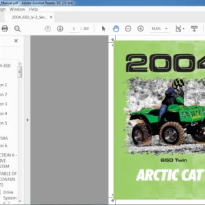 2004 ARCTIC CAT 650 TWIN ATV SERVICE MANUAL - PDF DOWNLOAD