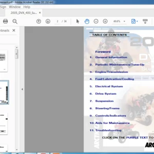 2005 Arctic Cat DVX 400 ATV Supplement Service Manual - PDF DOWNLOAD