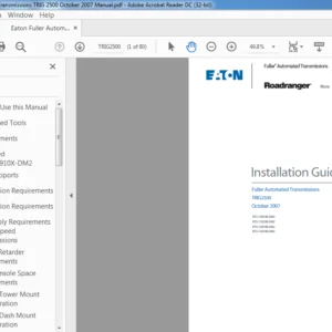 2007 Eaton Fuller Automated Transmissions TRIG2500 Installation Guide Manual - PDF DOWNLOAD