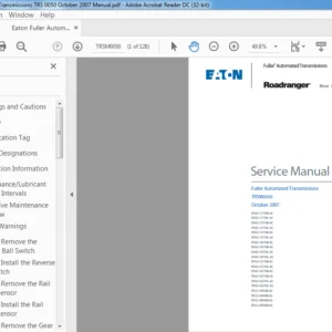 2007 Eaton Fuller Automated Transmissions TRSM0050 Service Manual - PDF DOWNLOAD