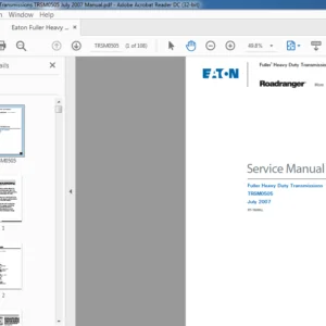 2007 Eaton Fuller Heavy Duty Transmissions TRSM0505 Service Manual - PDF DOWNLOAD