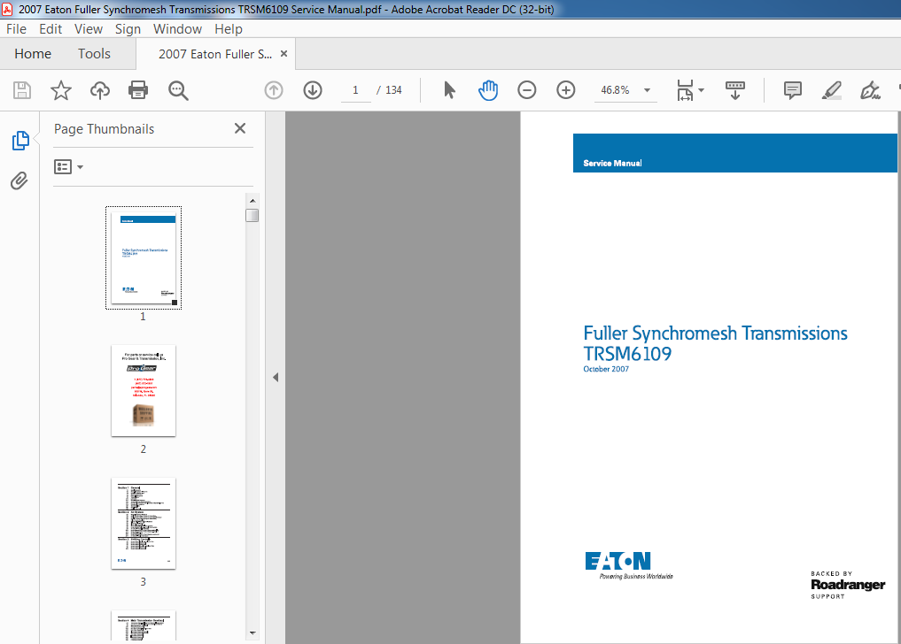 Eaton Fuller Synchromesh Transmissions Trsm Service Manual Pdf Download