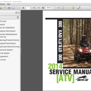 2014 Arctic Cat 300 Utility DVX 300 ATV Service Manual - PDF DOWNLOAD