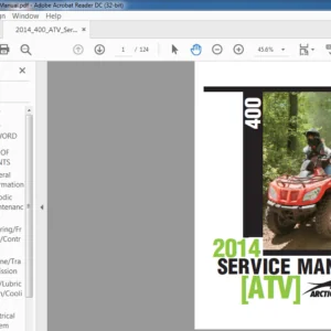 2014 Arctic Cat 400 ATV Service Manual - PDF DOWNLOAD