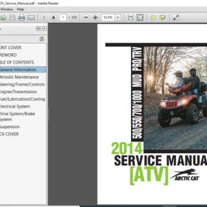 2014 Arctic Cat 500 550 700 1000  Service Manual - PDF DOWNLOAD