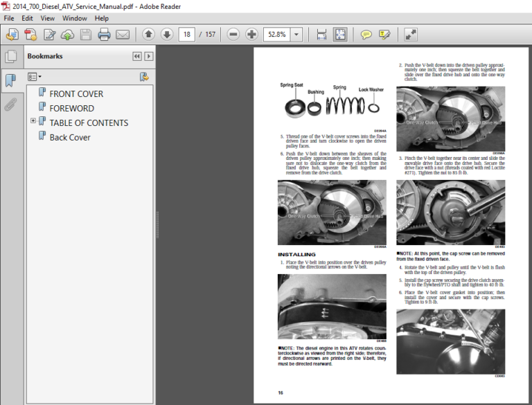 2014 Arctic Cat 700 Diesel ATV Service Manual - PDF DOWNLOAD ...