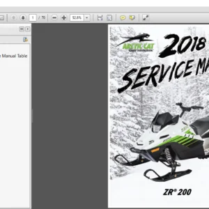 2018 Arctic Cat ZR 200 Service Manual - PDF DOWNLOAD