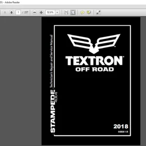 2018 Textron Off Road Stampede Technicians Repair And Service Manual - PDF DOWNLOAD