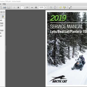 2019 ARCTIC CAT LYNX BEARCAT PANTERA 7000 SERVICE MANUAL - PDF DOWNLOAD
