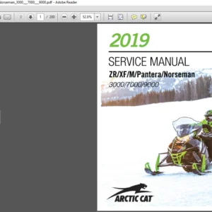 2019 ARCTIC CAT ZR XF M PANTERA NORSEMAN 3000 7000 9000 SERVICE MANUAL - PDF DOWNLOAD