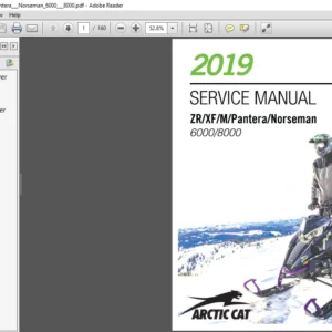 2019 ARCTIC CAT ZR XF M PANTERA NORSEMAN 6000 8000 SNOWMOIBLE SERVICE MANUAL - PDF DOWNLOAD